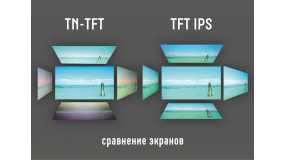 Сравнение устаревшего TFT экрана с IPS
